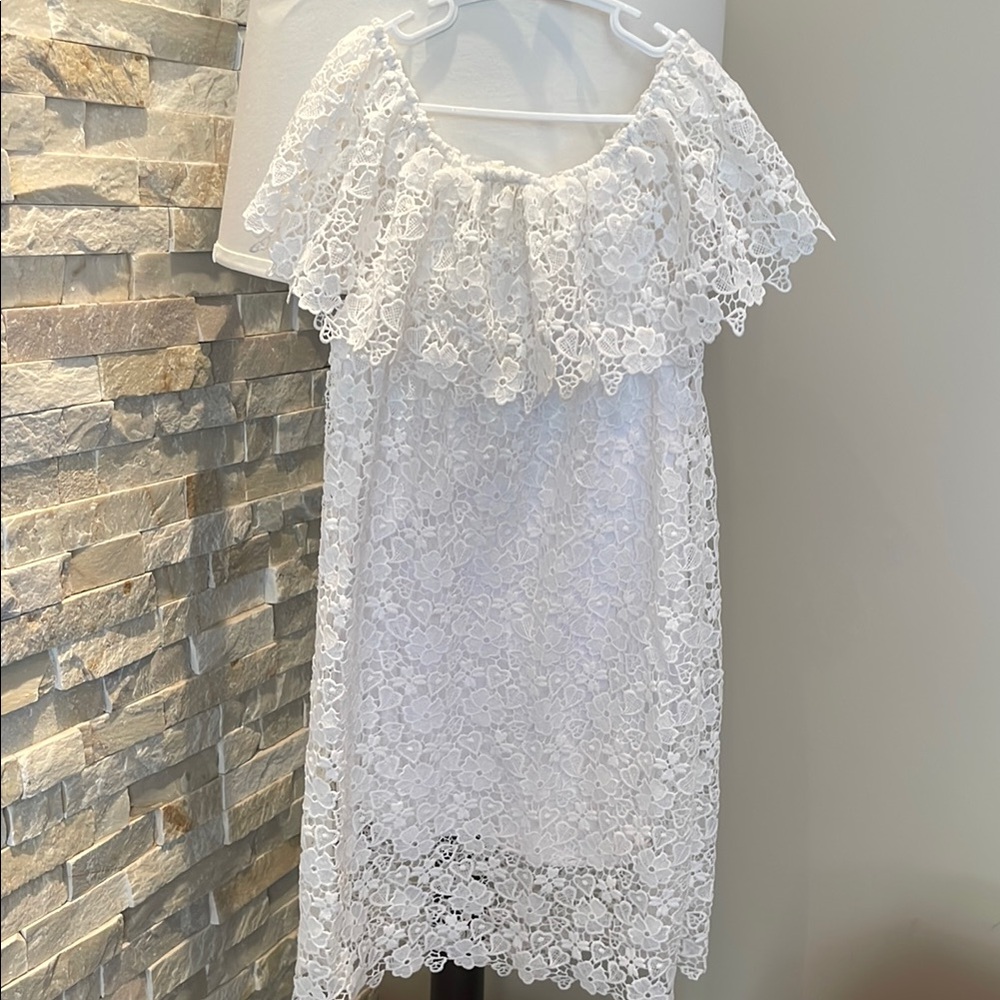 Elegant White Lace Off-Shoulder Dress